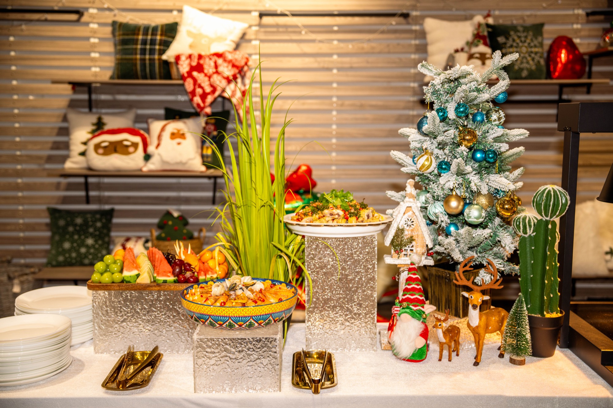 The ABS Christmas celebration with festive decorations