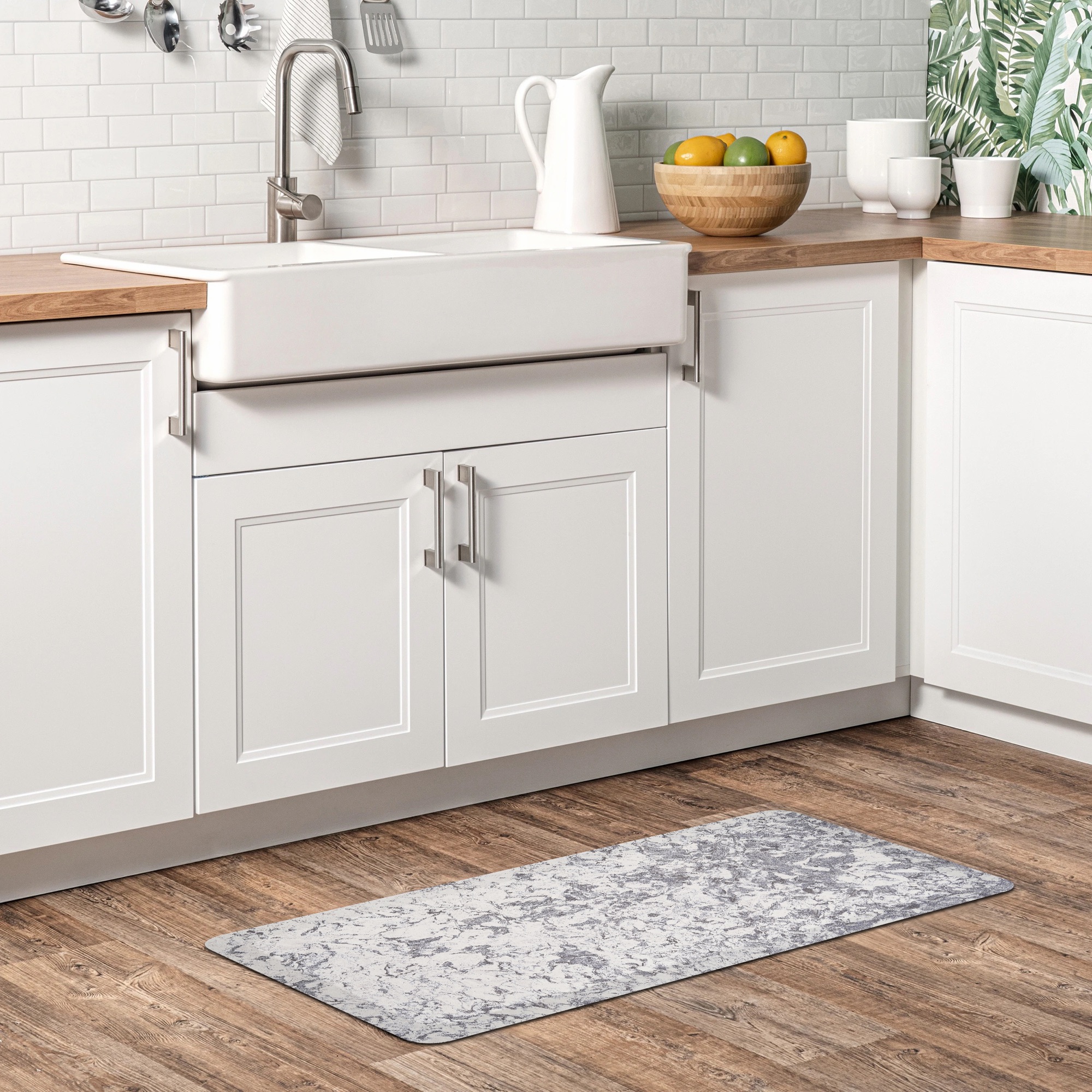 Grey marbled anti-fatigue kitchen mat by ABS International